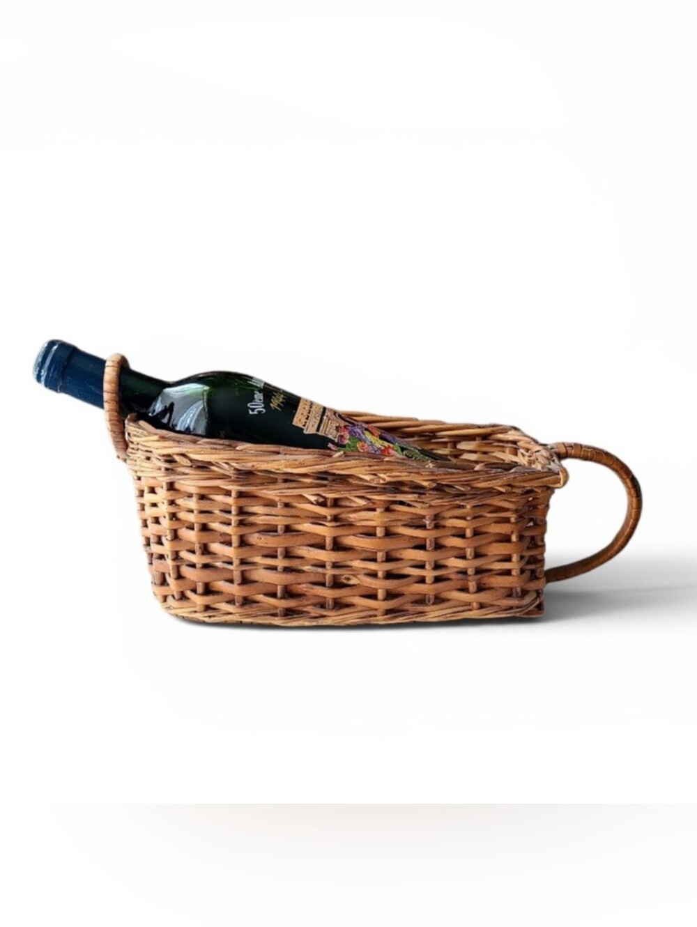 French Vintage Wicker Wine Pouring Basket - Sommelier Basket